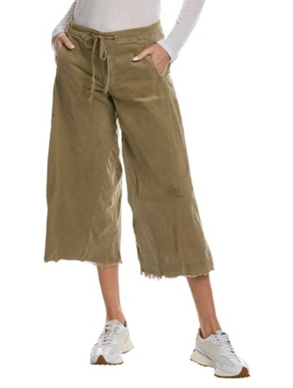 Wearables  XCVI Triangle Gaucho Pant Corduroy Drawstring Pants Size Large